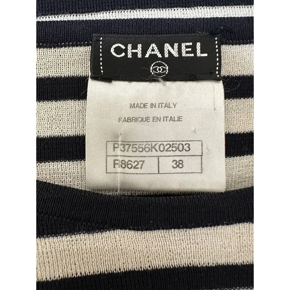 CHANEL Vintage Striped Knit Top - FR 38
